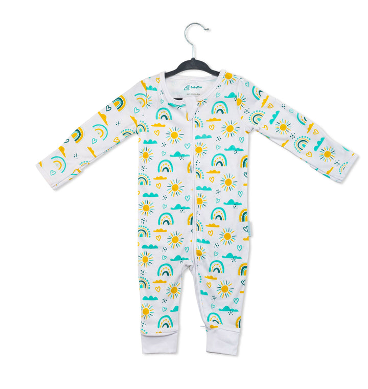Organic Cotton Sleepsuit-Rainbow: Rainbow Design