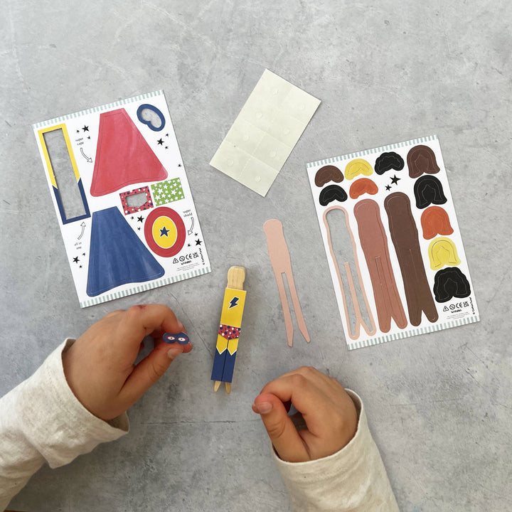 Make Your Own Superhero Peg Doll - Eco Baby Box