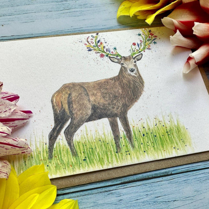 Solomon the Stag Eco Friendly Card Blank - Eco Baby Box