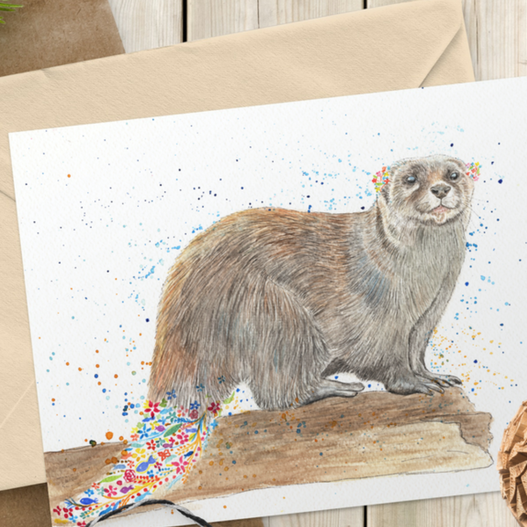 Oban the Otter | Eco Friendly Card - Eco Baby Box
