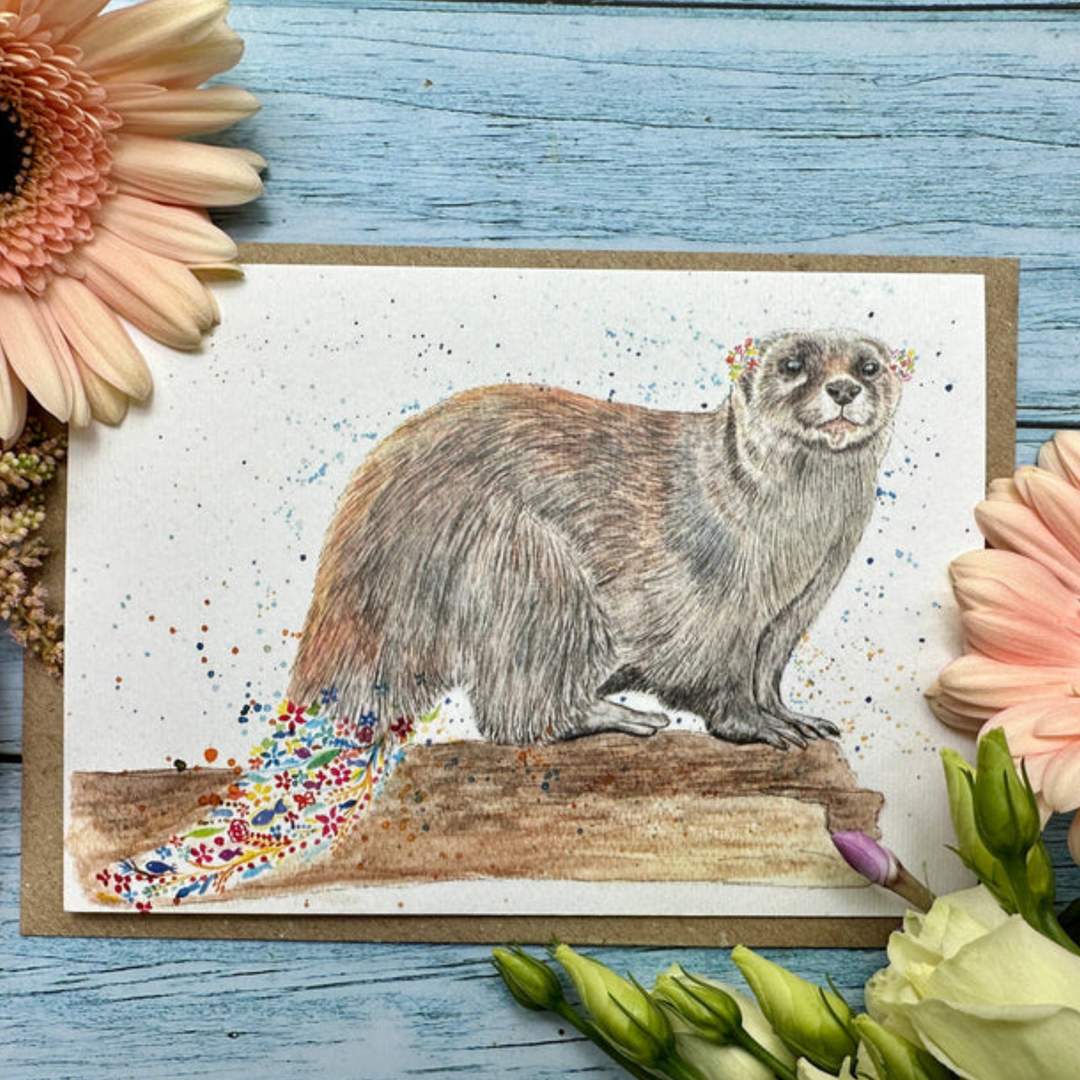 Oban the Otter | Eco Friendly Card - Eco Baby Box