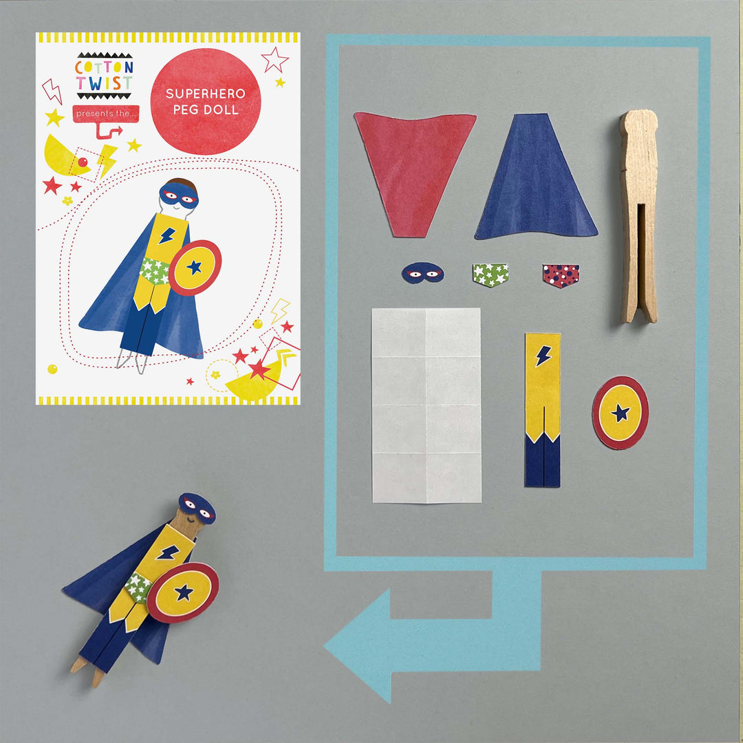 Make Your Own Superhero Peg Doll - Eco Baby Box