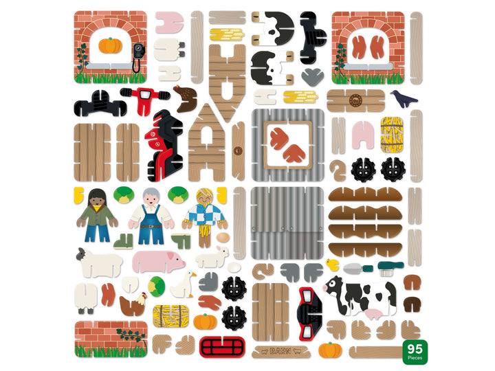 Children's farm playset. The PlayPress Farmyard Playset is a wonderful way to inspire hours of imaginative play. Made from our sustainable sourced FSC