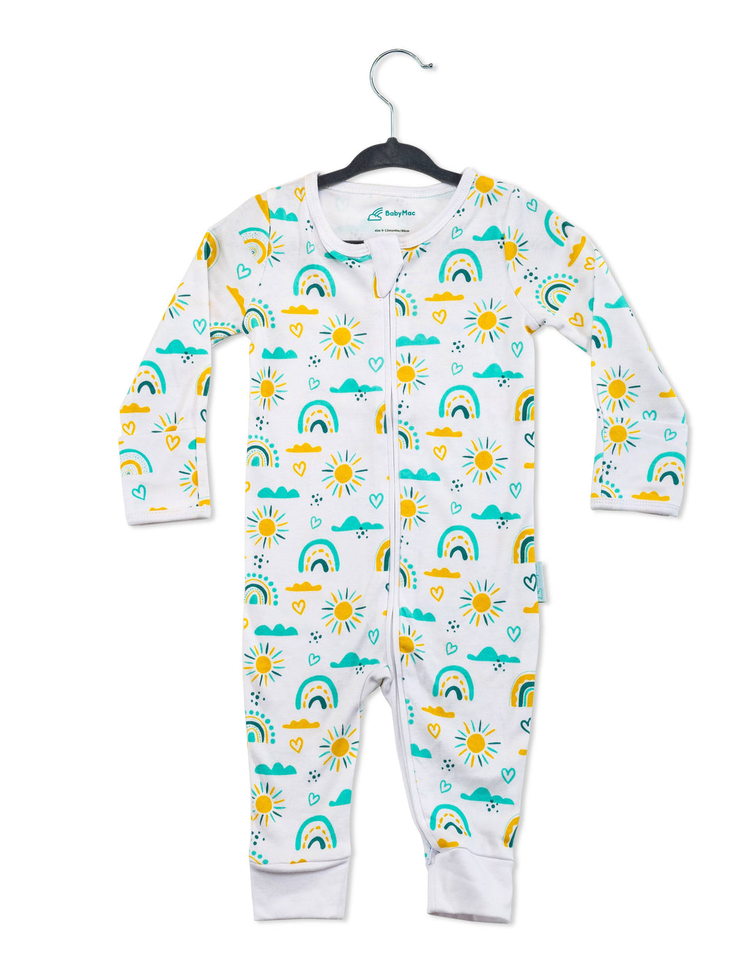Organic Cotton Sleepsuit-Rainbow: Rainbow Design