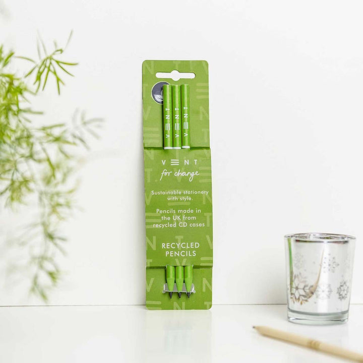 3 Pack Of Recycled CD Case Pencils