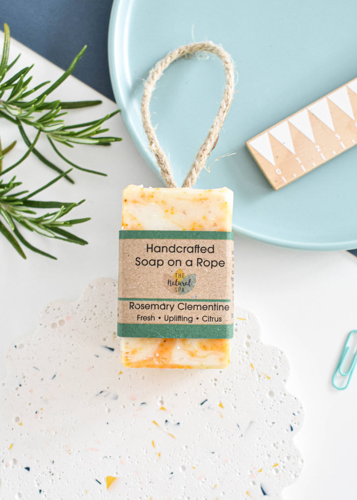 Natural Rosemary Clementine Soap On A Rope