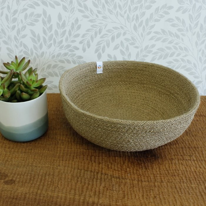 Large Natural Jute Bowl