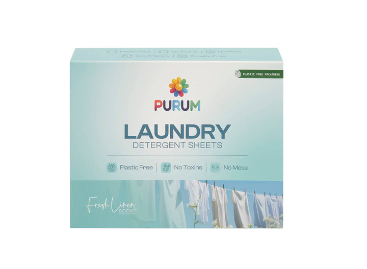 Purum Eco Friendly Laundry Sheets - 64 Pack: Fresh Linen