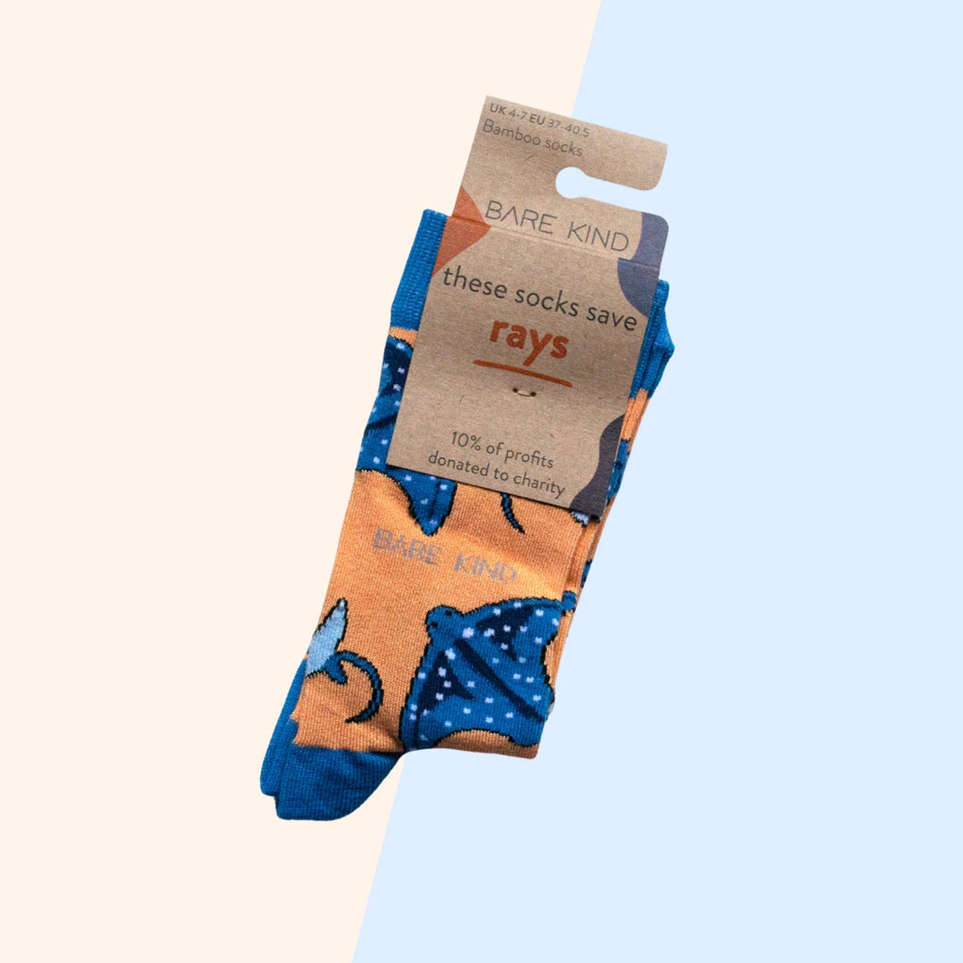 Bare Kind Bamboo Ocean Socks: Rays