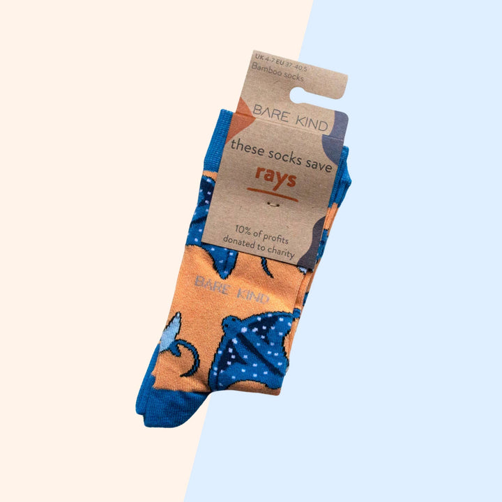 Bare Kind Bamboo Ocean Socks: Rays