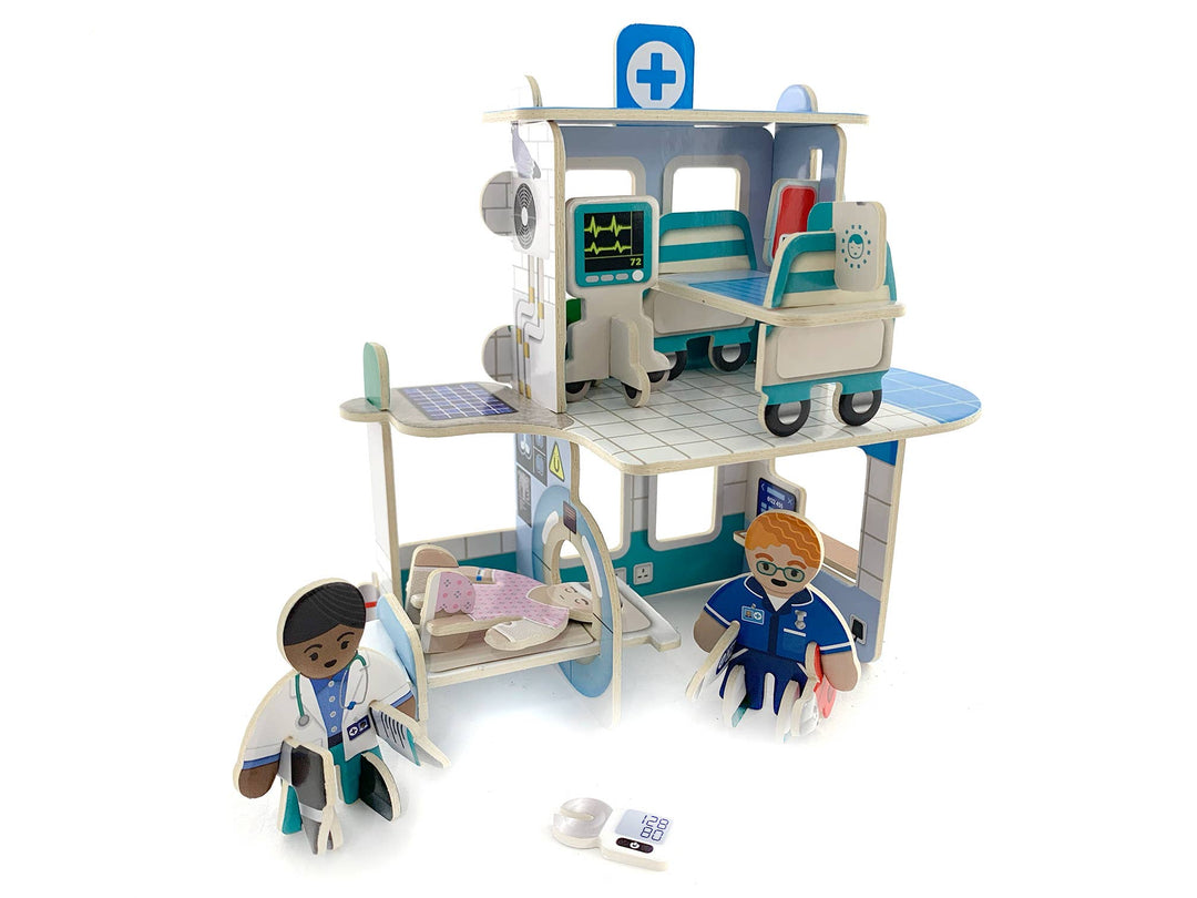 Build your own mini hospital Pop-out playset