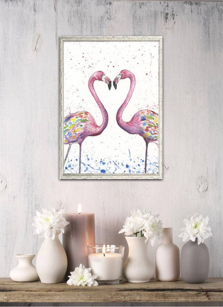 Flamingoes A4 unframed Art Print