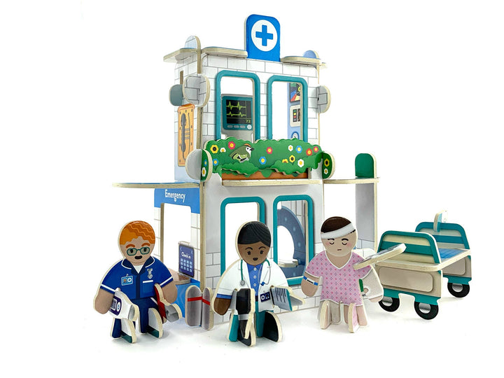 Hospital Playset Pop-out playset by press play suitable for 6+