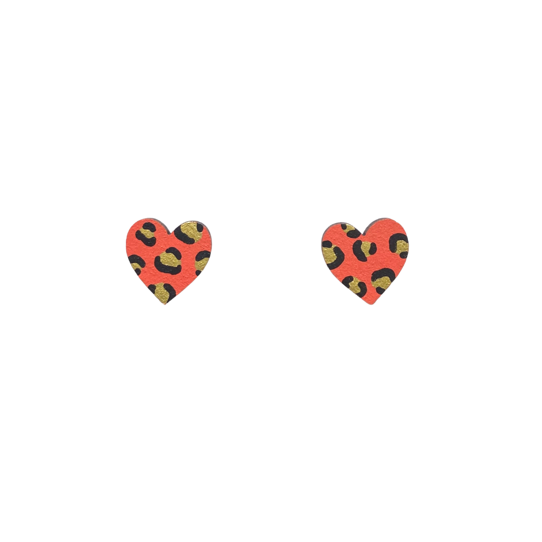 Ivy & Ginger Leopard Print studs