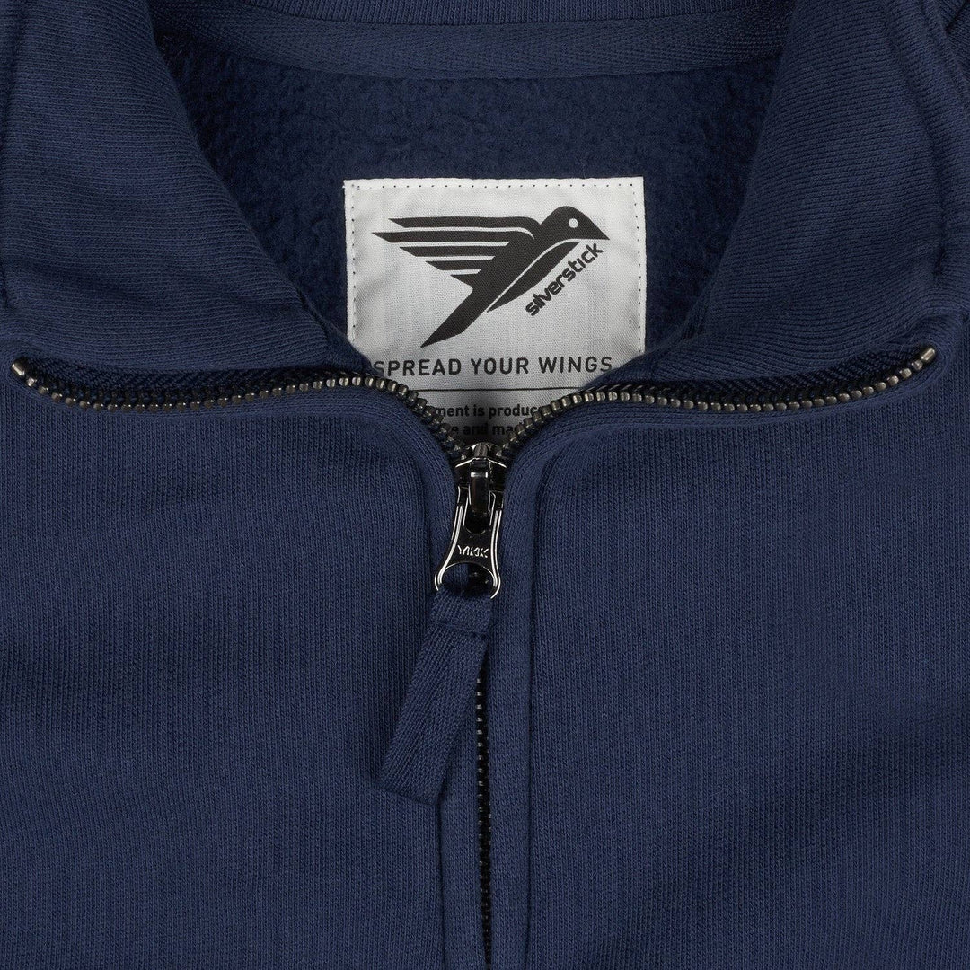 Men's Navy Nevis Sweatshirt - Organic Cotton Zipped