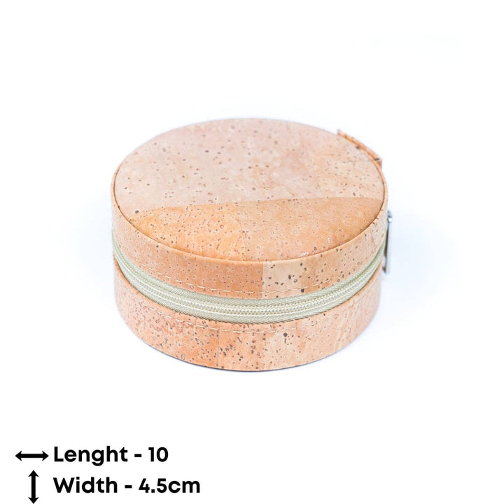 Natural Cork Jewellery Box - Round container