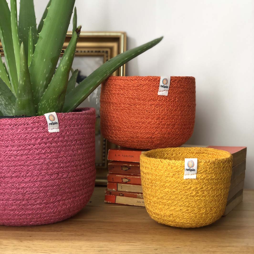 Respiin Jute Tall Basket Set – Fire