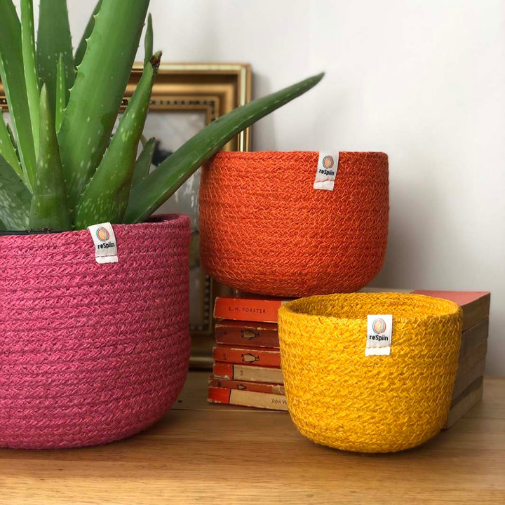 Respiin Jute Tall Basket Set – Fire