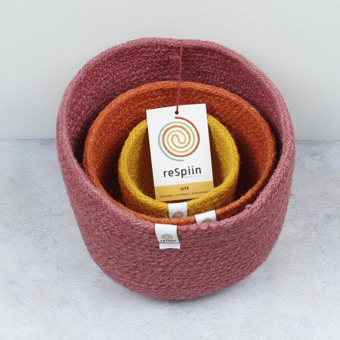 Respiin Jute Tall Basket Set – Fire