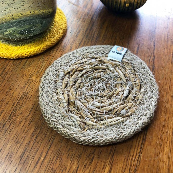 Respiin Natural seagrass & jute coaster