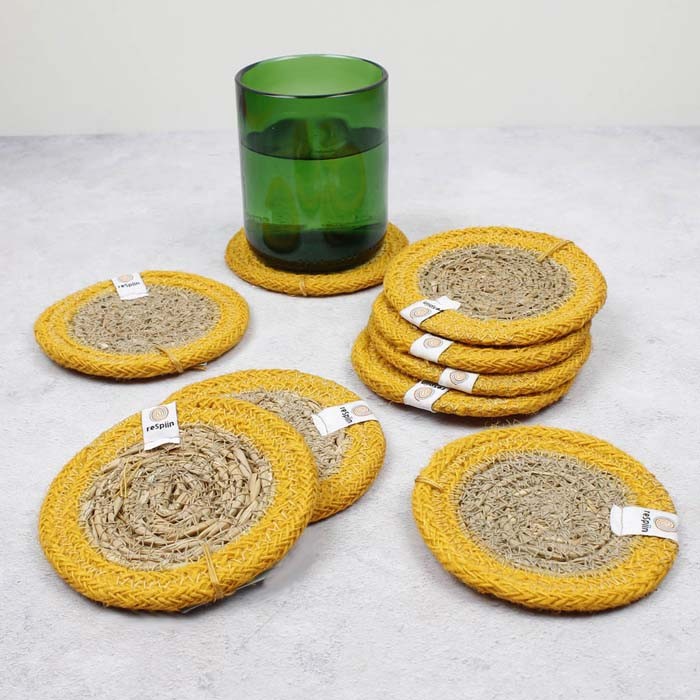 Respiin natural yellow coaster