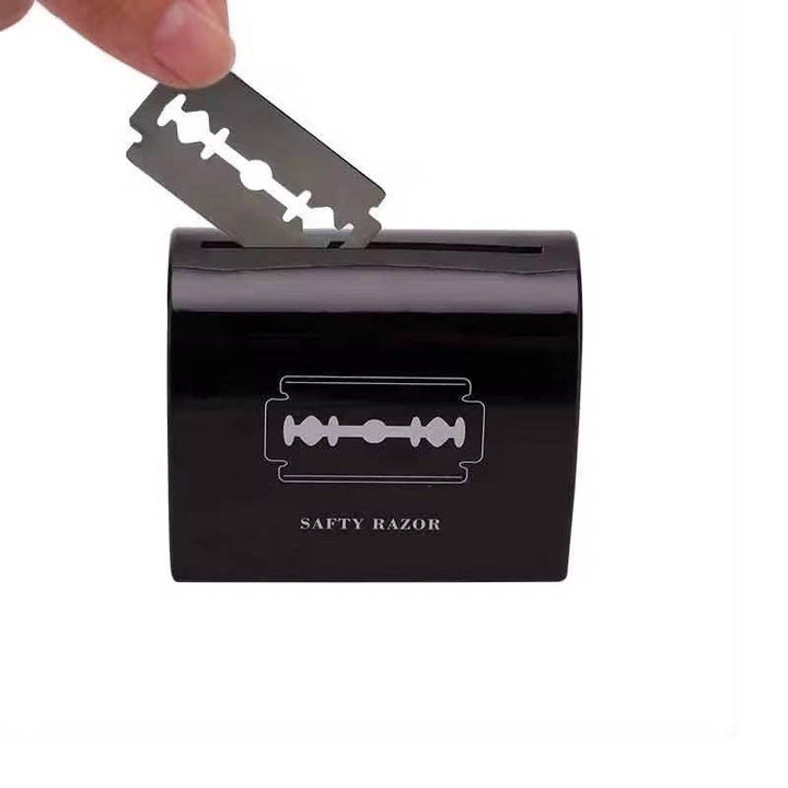 Safety Razor Blade Disposal Tin (Black)