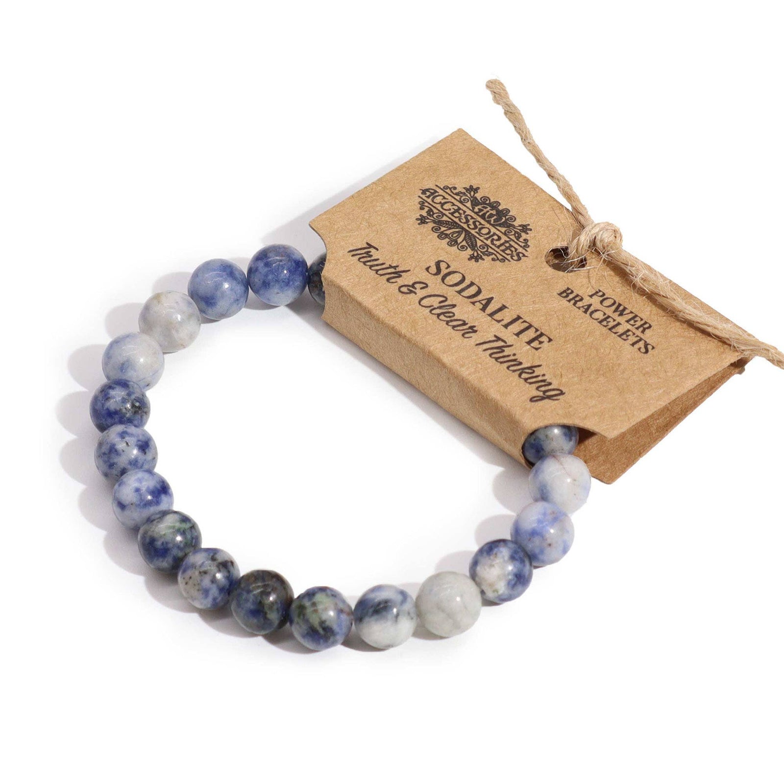 Sodalite Power Beaded Bracelet It is said to help studying and being good for communication in yourself and writing.