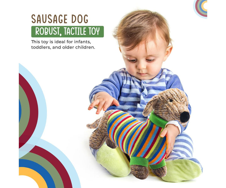 Knitted Sausage Dog Soft Toy