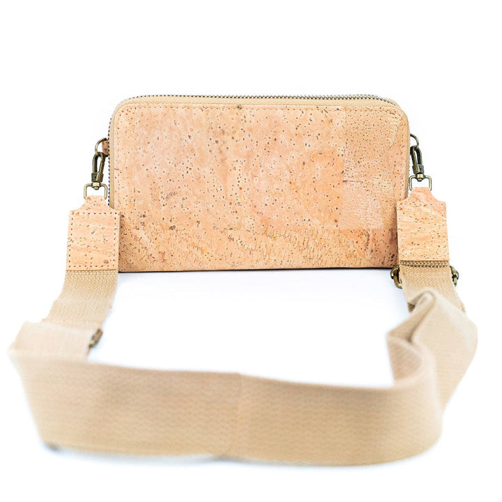 Womens Natural Cork Shoulder Phone Purse