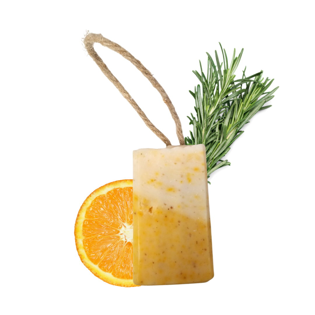 Natural Rosemary Clementine Soap On A Rope