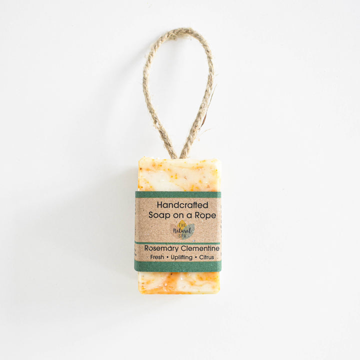 Natural Rosemary Clementine Soap On A Rope