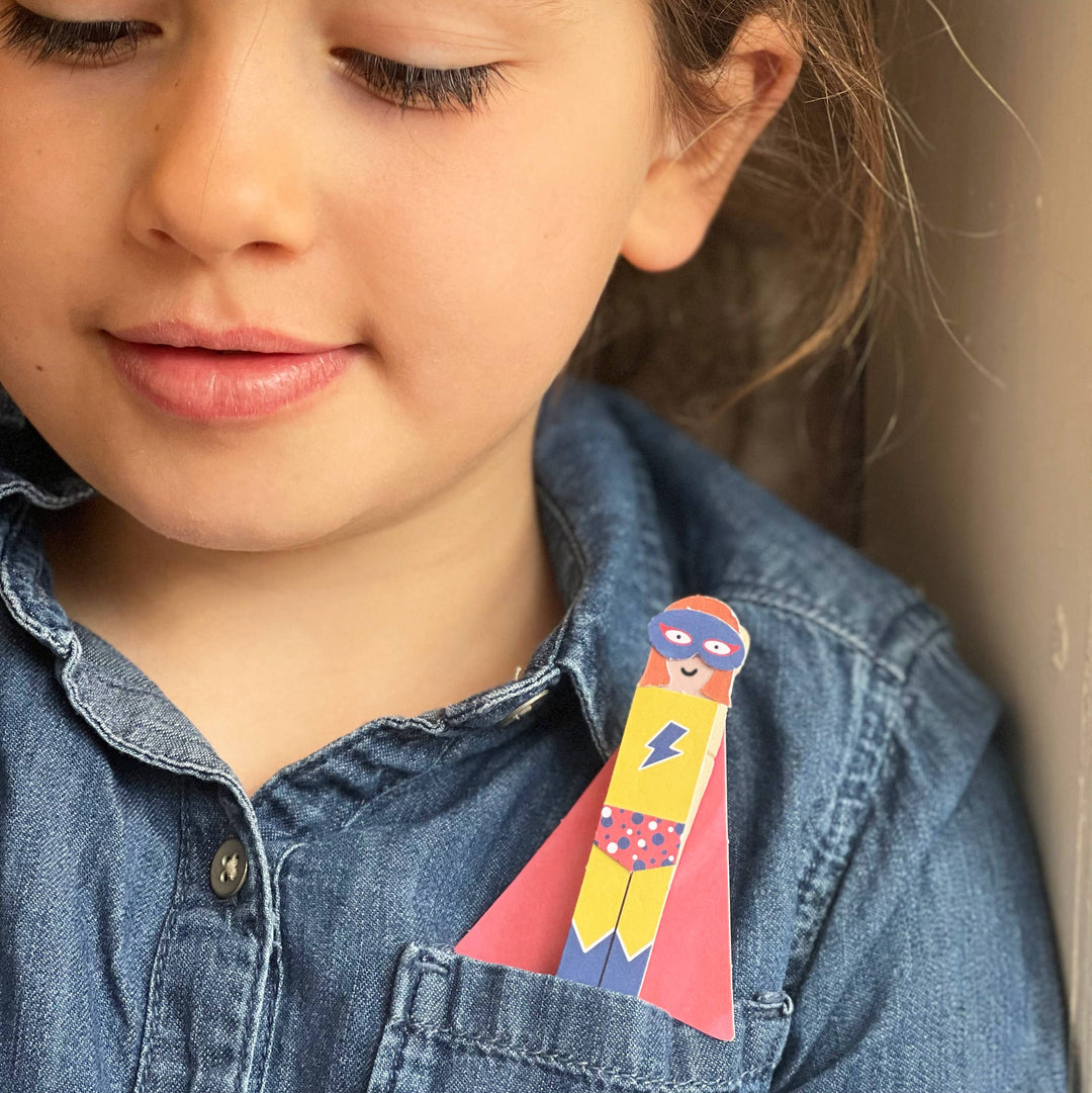 Make Your Own Superhero Peg Doll - Eco Baby Box