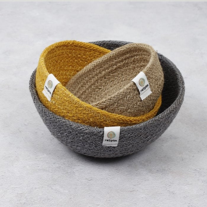 Jute mini bowl set - Beach - Eco Baby Box