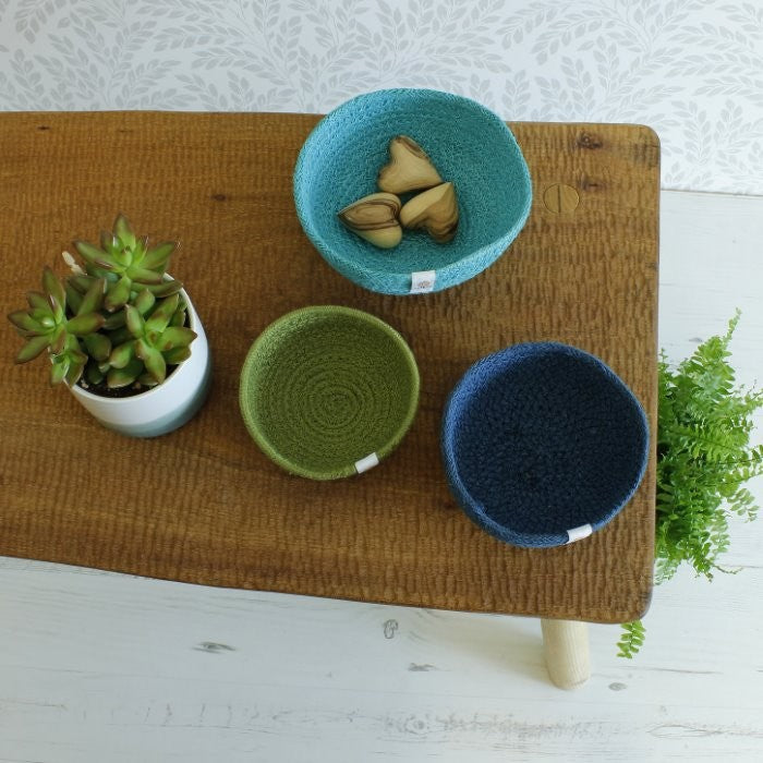 Mini jute bowls - Ocean - Eco Baby Box