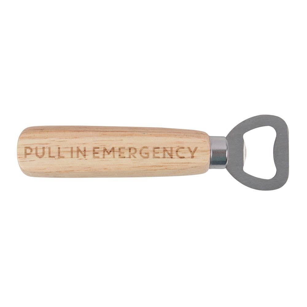 Pull In Emergency Wooden Bottle Opener