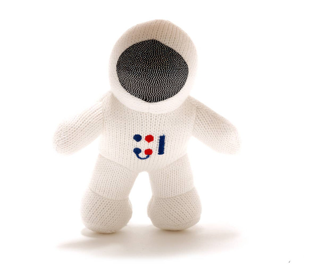 Knitted Astronaut Baby Rattle - Eco Baby Box
