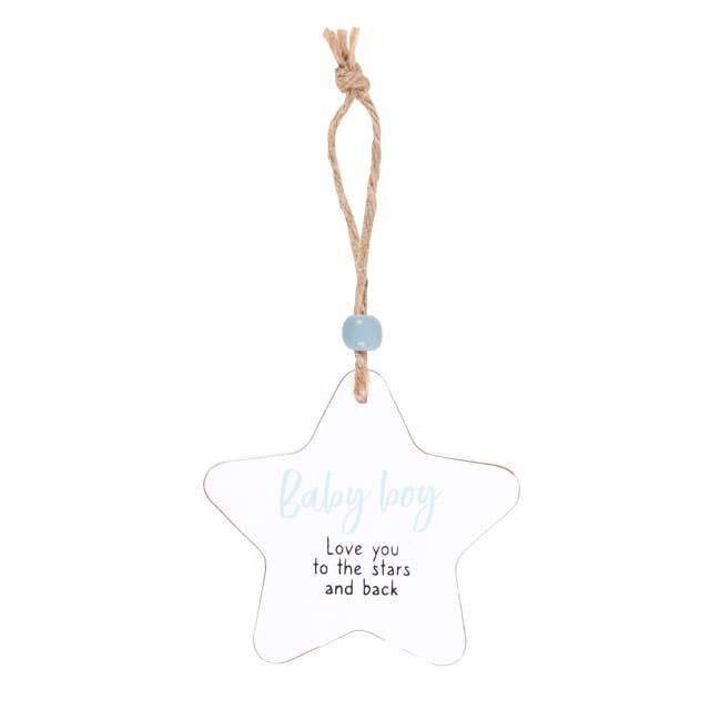Baby boy star decor - Love you to the stars and back.
