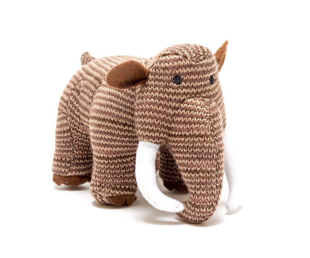 Knitted Woolly Mammoth Baby Rattle