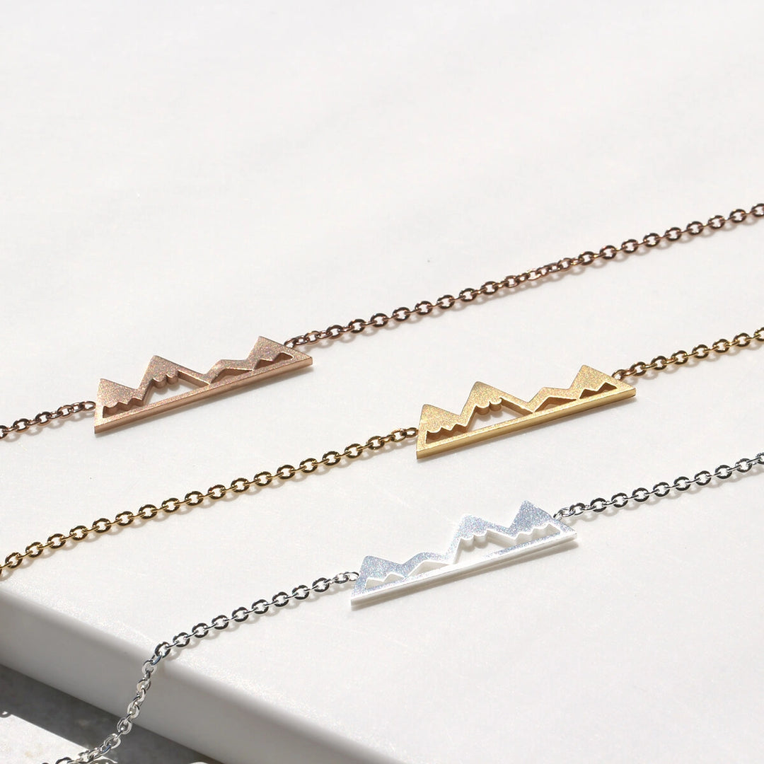 Minimalist Mountain Bracelet - Silver, Gold or rose Gold