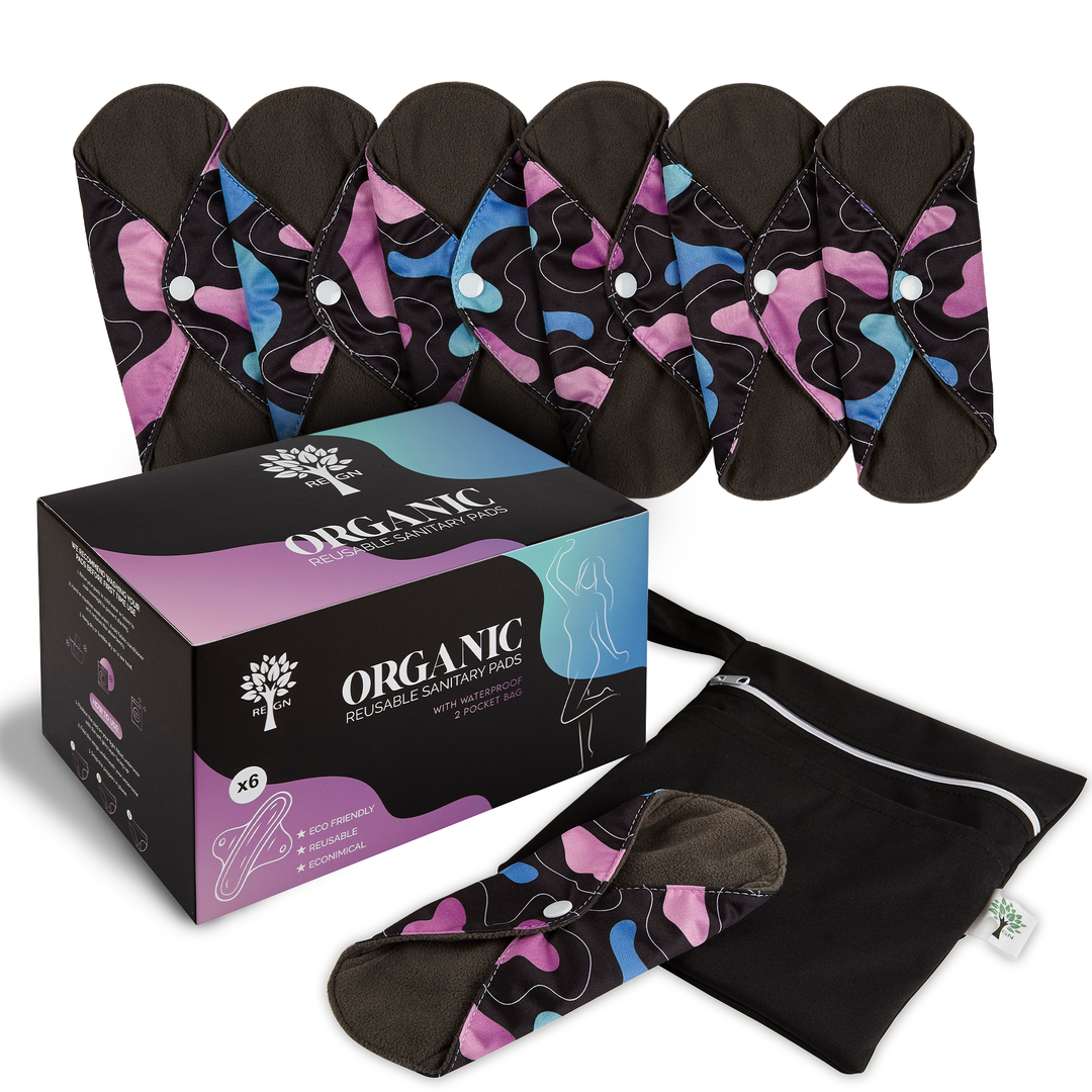 Reusable Sanitary Pads 6Pk - (Heavy flow)