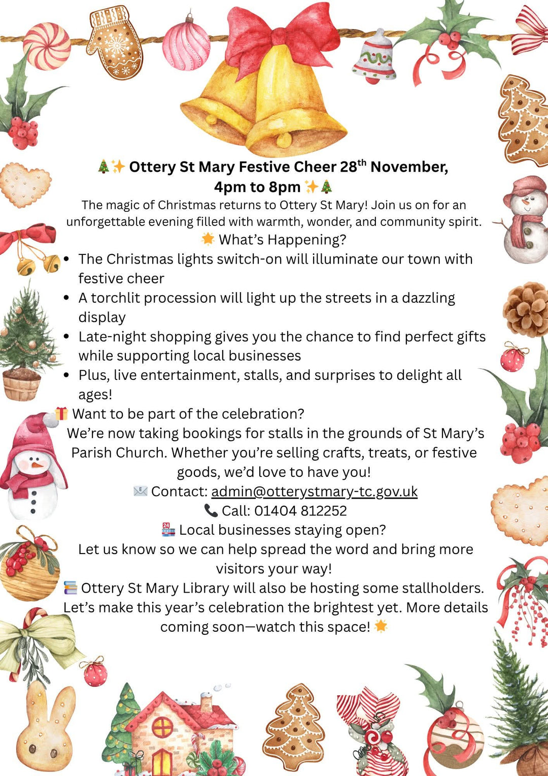 🎅 Festive Cheer - Ottery St Mary, 28th November 2025 🎅