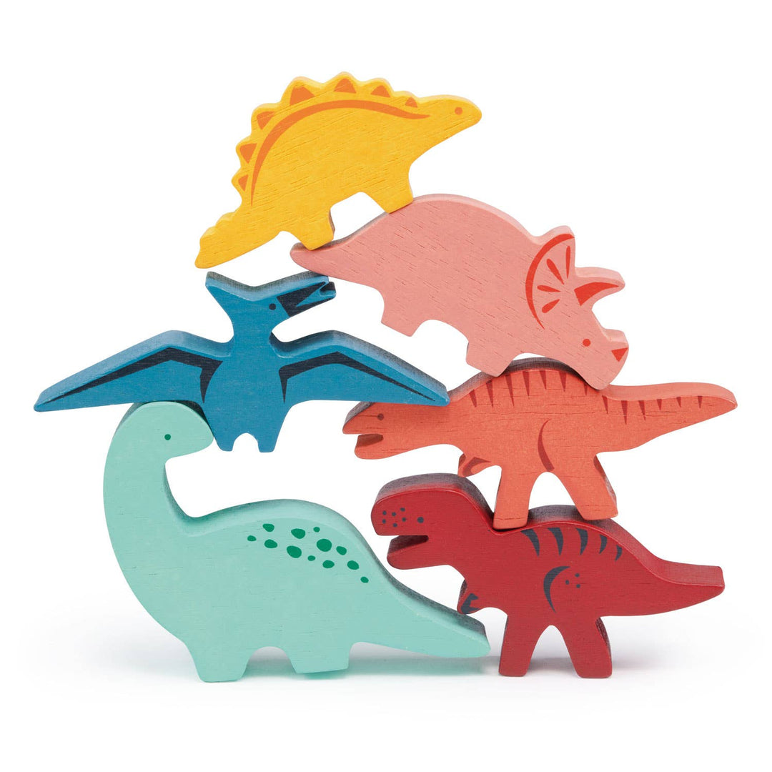 Wooden Toy Happy Stacking Dinosaurs For Kids