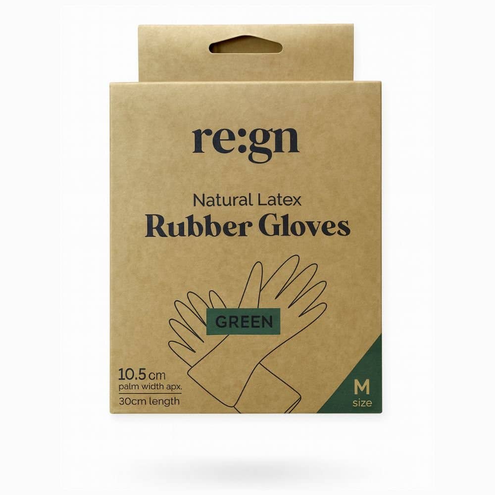 Eco-Friendly Natural Latex Reusable Rubber Gloves | Sizes S–XL - Eco Baby Box