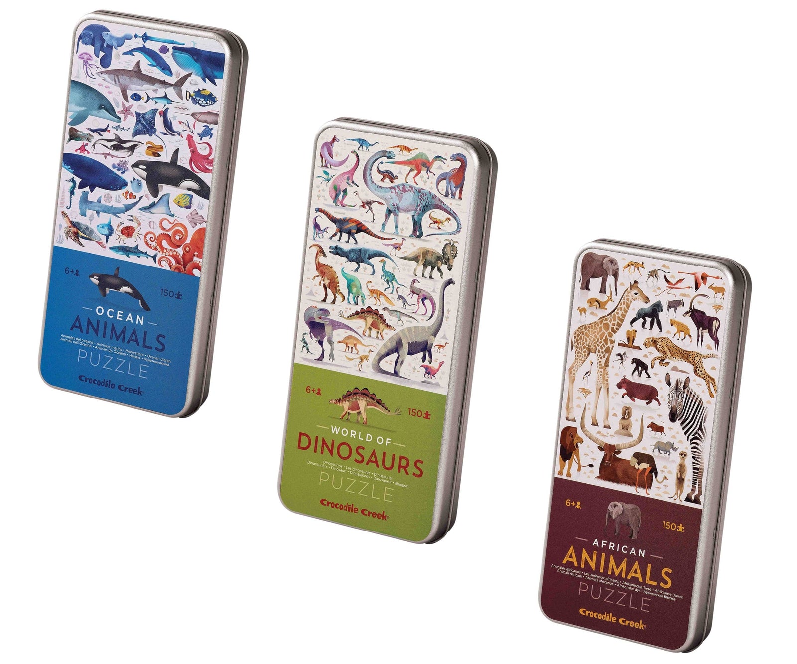 150-piece Animal Kingdom Puzzles. Choose from animals, dinosaurs or African animals.