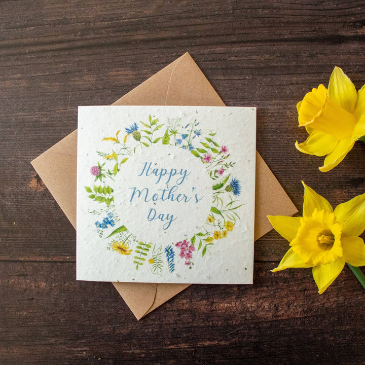 Plantable Mother's Day Card - Flower Wreath