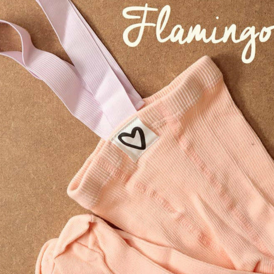 Dungaree Tights (Flamingo) - Eco Baby Box