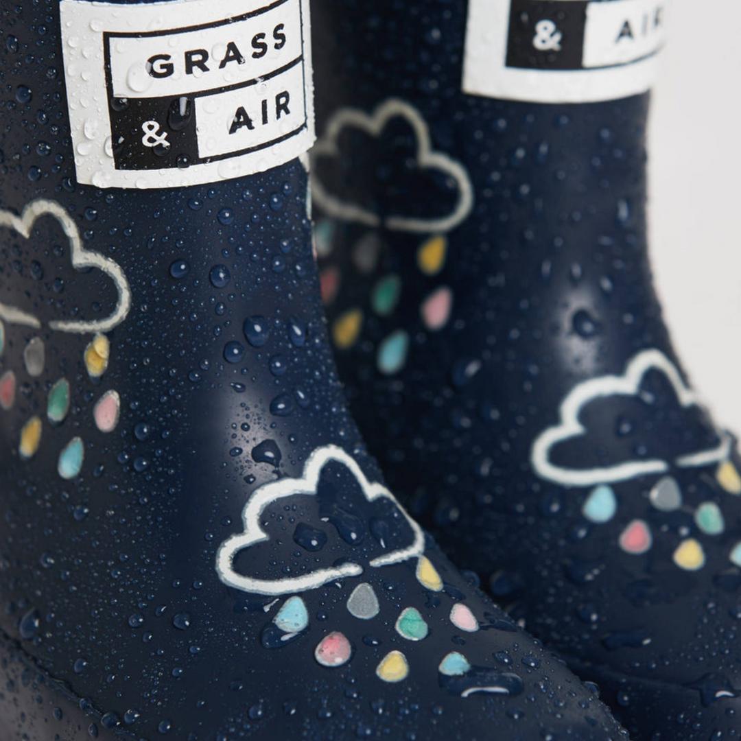 Kids Navy Colour-Revealing Wellies: