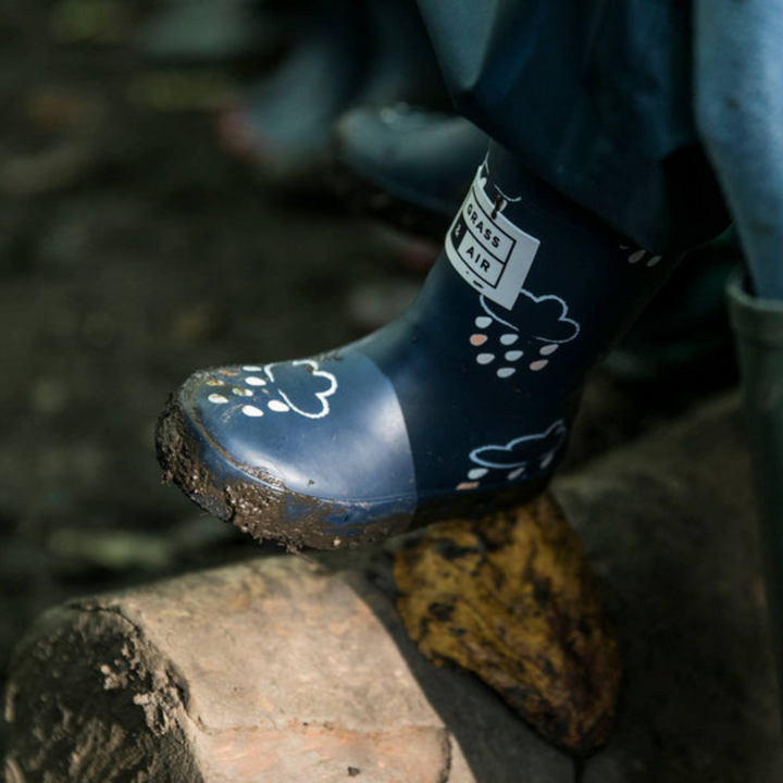 Kids Navy Colour-Revealing Wellies: