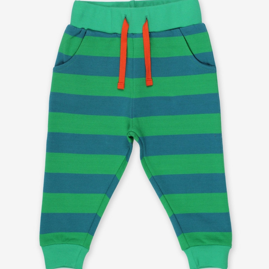 Organic Green Green Striped Joggers