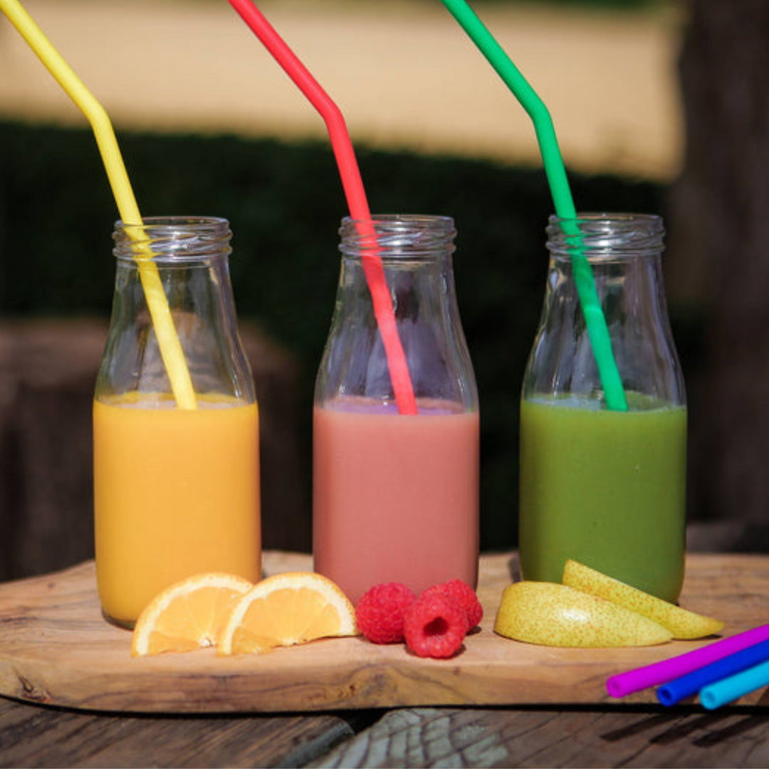 Silicone Drinking Straws - Reusable, BPA Free & Vegan